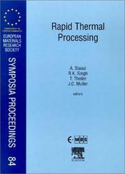 Cover of: Rapid Thermal Processing (European Materials Research Society Symposia Proceedings)