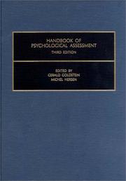 Cover of: Handbook of psychological assessment by edited by Gerald Goldstein, Michel Hersen.
