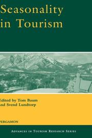 Cover of: Seasonality in Tourism (Advances in Tourism Research)