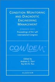 Cover of: Condition Monitoring and Diagnostic Engineering Management