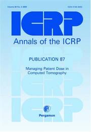 Cover of: ICRP Publication 87 by ICRP, ICRP