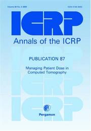 Cover of: ICRP Publication 87 by ICRP