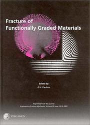 Cover of: Fracture of Functionally Graded Materials