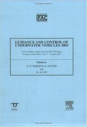 Cover of: Guidance and Control of Underwater Vehicles 2003 (Ifac Series)