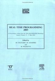 Cover of: Real-Time Programming 2003 (IPV - IFAC Proceedings Volume)
