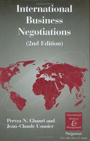 Cover of: International Business Negotiations, Second Edition (International Business and Management) by Pervez N. Ghauri, Jean-Claude Usunier