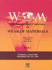 Cover of: Wear of Materials: 14th International Conference