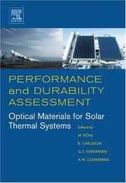 Cover of: Performance and Durability Assessment:: Optical Materials for Solar Thermal Systems