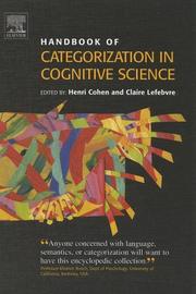 Cover of: Handbook of Categorization in Cognitive Science by 