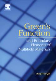 Cover of: Green's function and boundary elements of multifield materials