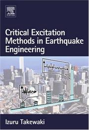 Cover of: Critical Excitation Methods in Earthquake Engineering