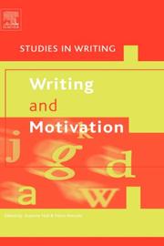 Cover of: Writing and Motivation, Volume 19 (Studies in Writing) by 