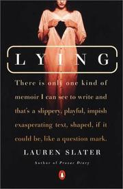 Cover of: Lying by Lauren Slater