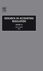 Cover of: Research in Accounting Regulation, Volume 19 (Research in Accounting Regulation)