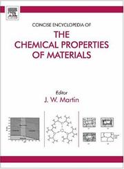 Cover of: Concise Encyclopedia of the Chemical Properties of Materials