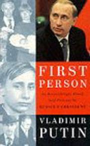 Cover of: First Person (Public Affairs Reports) by Vladimir Vladimirovich Putin