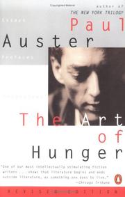Cover of: The Art of Hunger by Paul Auster