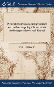 Cover of: Die deutschen volksbücher by Karl Simrock