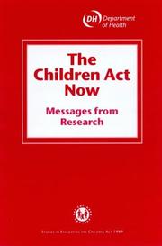 Cover of: The Children Act Now (Studies in Evaluating the Children Act 1989)