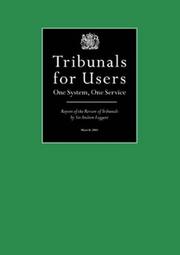 Cover of: Tribunals for users by Andrew Peter Leggatt