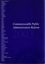 Cover of: Commonwealth Public Administration Reform 2004 by Commonwealth Secretariat.