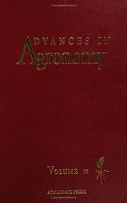 Cover of: Advances in Agronomy, Volume 79 (Advances in Agronomy) by Donald L. Sparks, Donald L. Sparks