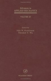 Cover of: Advances in Applied Mechanics, Volume 32 (Advances in Applied Mechanics)