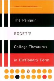 Cover of: The Penguin Roget's College Thesaurus in Dictionary Form by Philip D. Morehead