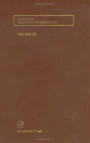 Cover of: Advances in the Study of Behavior, Volume 30 (Advances in the Study of Behavior) by 