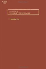 Cover of: Advances in the Study of Behavior, Volume 33 (Advances in the Study of Behavior)