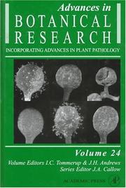 Cover of: Advances in Botanical Research: Incorporating Advances in Plant Pathology (Advances in Botanical Research)