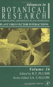 Cover of: Interactions between Plant Viruses and their Vectors (Advances in Botanical Research, Volume 36) (Advances in Botanical Research) by R. T. Plumb