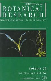 Cover of: Advances in Botanical Research (Volume 38) (Advances in Botanical Research) by J. A. Callow