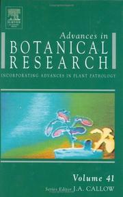 Cover of: Advances in Botanical Research, Volume 41 (Advances in Botanical Research) by J. A. Callow