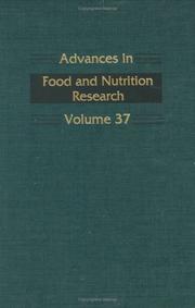 Cover of: Advances in Food and Nutrition Research, Volume 37 (Advances in Food and Nutrition Research) by John E. Kinsella
