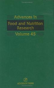Cover of: Advances in Food and Nutrition Research, Volume 45 (Advances in Food and Nutrition Research) by Steve Taylor