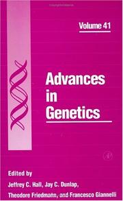Cover of: Advances in Genetics, Volume 41 (Advances in Genetics)