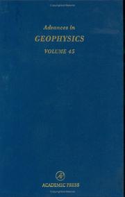 Cover of: Advances in Geophysics, Volume 45 (Advances in Geophysics)