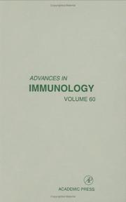 Cover of: Advances in Immunology, Volume 60 (Advances in Immunology)