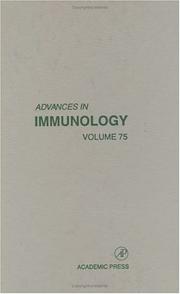 Cover of: Advances in Immunology, Volume 75 (Advances in Immunology) by Frank J. Dixon