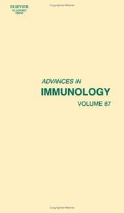 Cover of: Advances in Immunology, Volume 87 (Advances in Immunology)