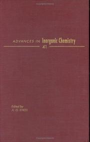 Cover of: Advances in Inorganic Chemistry, Volume 41 (Advances in Inorganic Chemistry) by AG Sykes