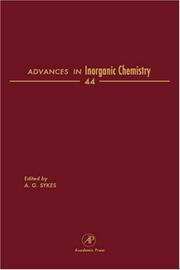 Cover of: Advances in Inorganic Chemistry, Volume 45 (Advances in Inorganic Chemistry) by AG Sykes