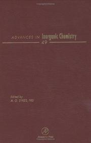 Cover of: Advances in Inorganic Chemistry by A. G. Sykes