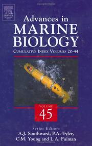 Cover of: Cumulative Subject Index, Volumes 22-44, Volume 45 (Advances in Marine Biology)