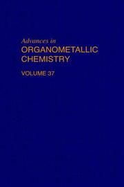 Cover of: Advances in Organometallic Chemistry, Vol. 37 | 