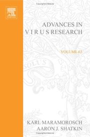 Cover of: Advances in Virus Research, Volume 63 (Advances in Virus Research)