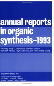 Cover of: Annual Reports in Organic Synthesis 1993: 1993 (Annual Reports in Organic Synthesis)