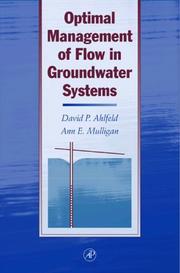 Cover of: Optimal Management of Flow in Groundwater Systems