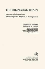 The bilingual brain by Martin L. Albert